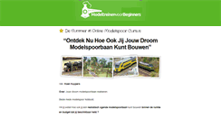Desktop Screenshot of modeltreinenvoorbeginners.nl